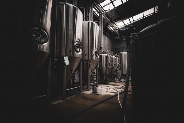 Illustration photo: stainless steel wine tanks in a cellar
